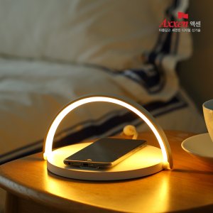 액센 A140 무드 조명 15W 고속 무선충전기 디자인 방꾸미기
