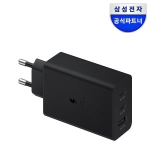 삼성 65W PD C타입 초고속 충전기 트리오 포트 EP-T6530 블랙