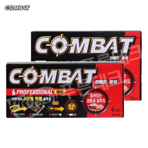 컴배트 파워 큰바퀴용(6개입) + 작은바퀴용(12개입) 바퀴벌레약 살충제