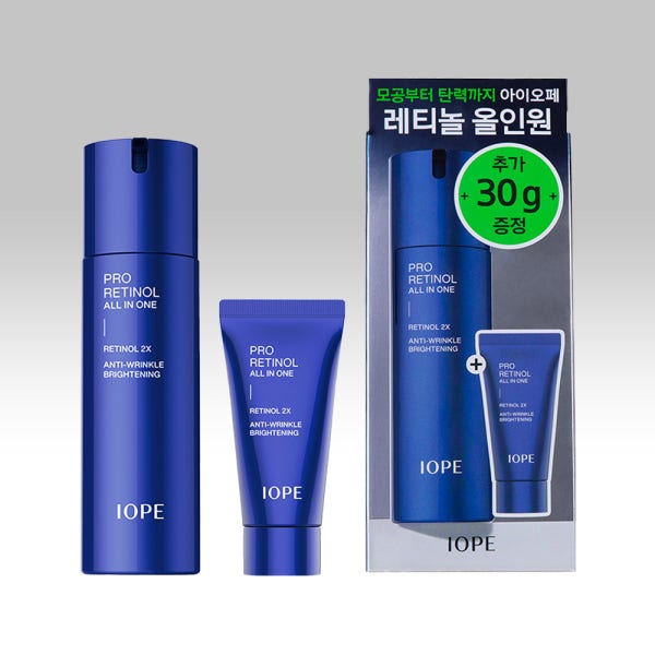 아이오페 맨 프로 레티놀 올인원 120ml 선물 세트 (본품 120g+30g 추가 증정)