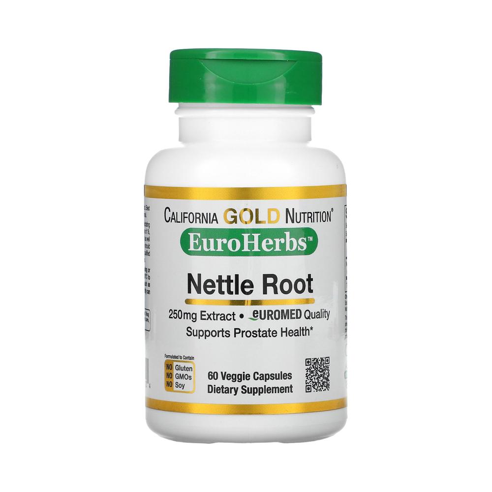 캘리포니아골드 뉴트리션 Nettle 쐐기풀 뿌리추출물 250mg 베지 캡슐 60정