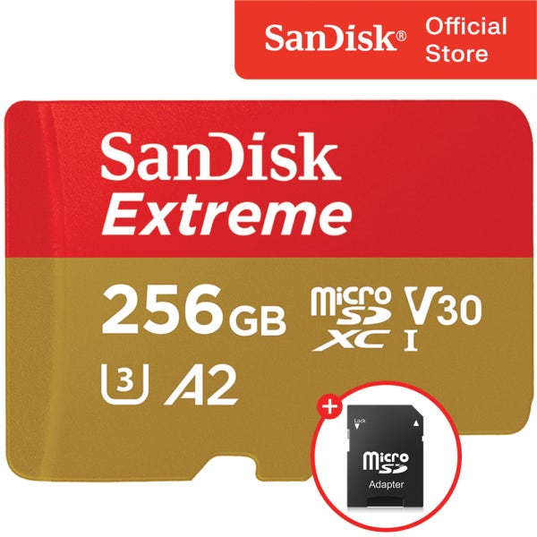 샌디스크 마이크로 SD카드 익스트림 256GB 256기가 블랙박스 액션캠 닌텐도 카메라 메모리