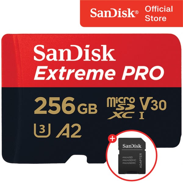 샌디스크 마이크로 SD카드 Extreme Pro 256GB 256기가 블랙박스 닌텐도 카메라 메모리