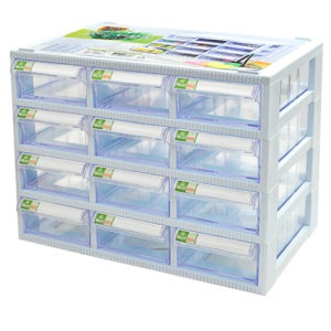 알파 멀티부품함 12단 DS-507 멀티박스 레고 약품 장난감 정리함