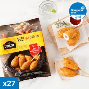 [N배송] 동원 퀴진 크리스피 미니 한입핫도그, 50g, 27개