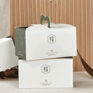 [4373] 진실한 선물 설기 3호 답례 떡박스 - 100개 l size : 137 x 82 x 73 l