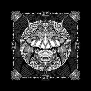 공식 IRON MAIDEN 아이언 메이든 Senjutsu Samurai Eddie 반다나
