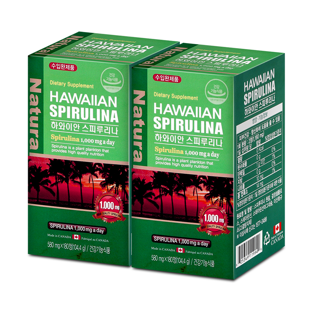 하와이안 <b>스피루리나</b> 캐나다 제품(6개월분)