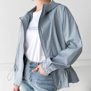 스트링 후드 숏점퍼 바람막이 집업 점퍼 숏야상 잠바