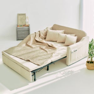 델브스 룩스 패브릭 1인용 컴팩트(810mm) 접이식 소파베드