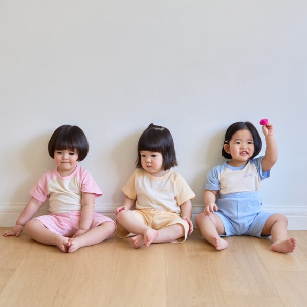 5+1 아기내복 봄 여름 신생아 7부 반팔 나시 밤부 유아 매쉬 배앓이골지 모달 아기실내복