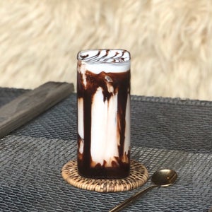 [6개] 사각 내열유리컵 370ml