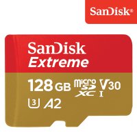 샌디스크 마이크로 SD 카드 128GB 128기가 익스트림 SQXA1 블랙박스 핸드폰 닌텐도 메모리