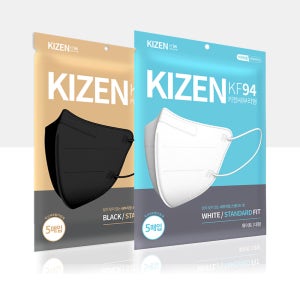 숨쉬기 귀 편한 키젠 새부리 마스크 Kf94 블랙 100매