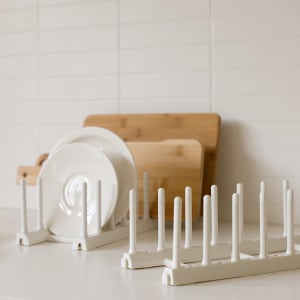 넓이 조절 가능한 접시꽂이 그릇 정리대