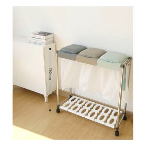 국산 3단 가정용 분리수거함 가정용 사무실 쓰레기봉투 거치대