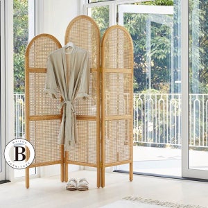 모던 라탄 인테리어 등나무 거실 침실 원목 스크린 파티션