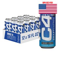 Cellucor C4 스마트 에너지부스터 아이시 블루 473ml 12캔 셀루코어 Smar