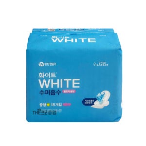 유한킴벌리 화이트 수퍼흡수 중형 18매 생리대