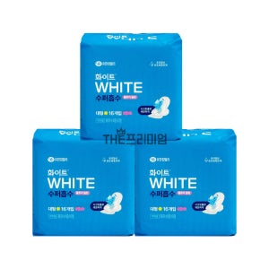 유한킴벌리 화이트 수퍼흡수 대형 16매x3팩 생리대