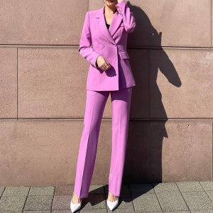 캐시 슬림 더블 셋업 면접 정장 수트 세트