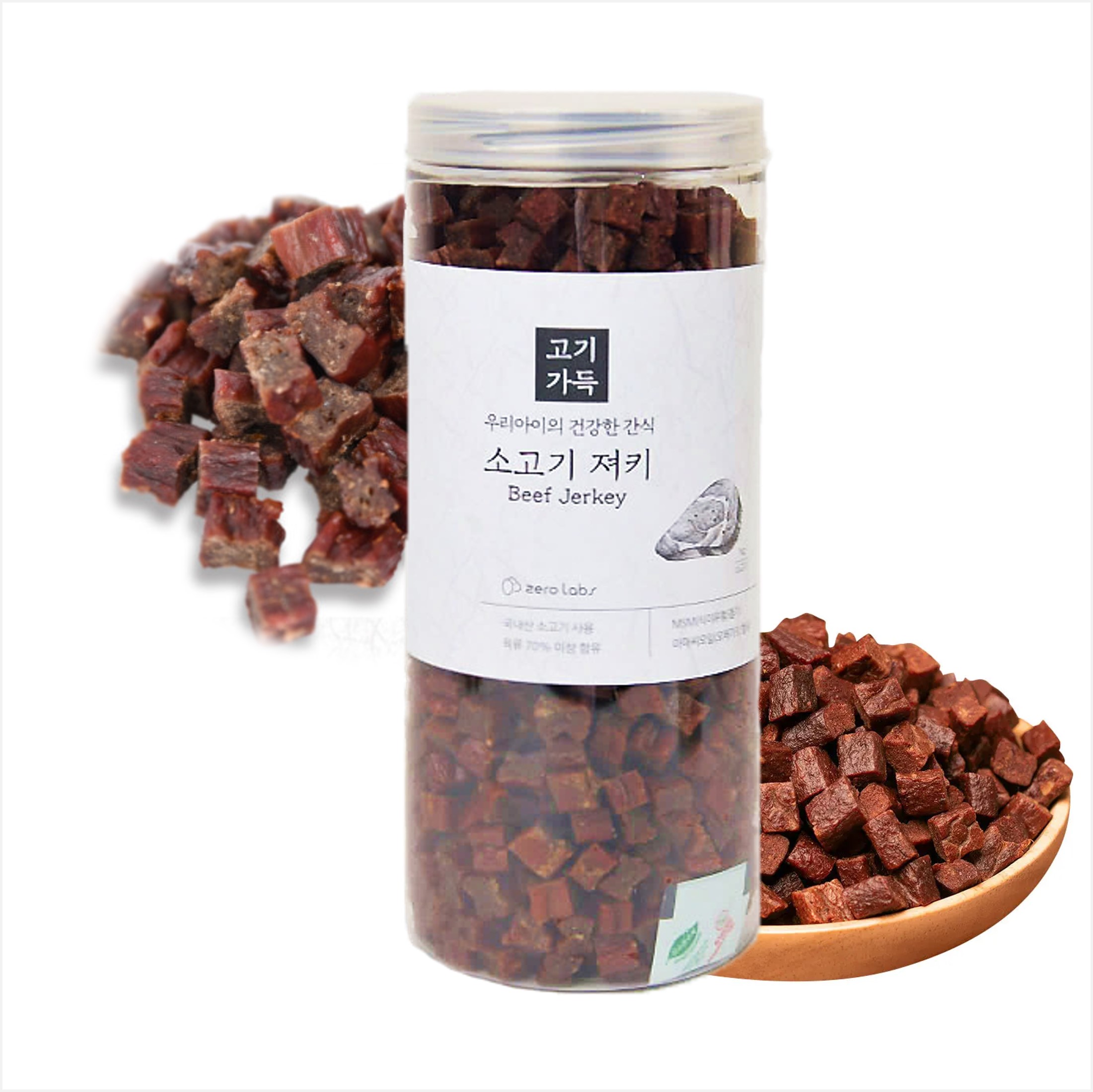 제로랩스 고기가득 져키 1kg 소고기 비프 노즈워크 훈련 간식
