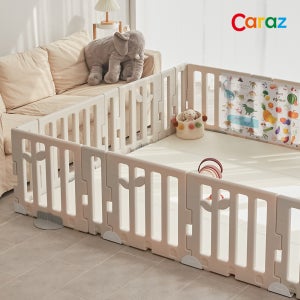 카라즈 리프 베이비룸 와이드 더블 문세트 아기 거실 안전문 울타리 펜스 매트