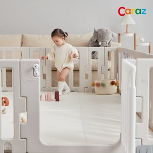 카라즈 리프 베이비룸 큐티 더블 문세트 아기 거실 안전문 울타리 펜스 매트