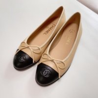 샤넬 투톤 클래식 플랫 슈즈 (베이지/블랙) G02819X01 CHANEL Ballerinas Flat Shoes