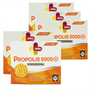 SPH 뉴질랜드 프리미엄 프로폴리스 5000 원어데이 180베지캡슐 x 5 플로폴리스 비타민P