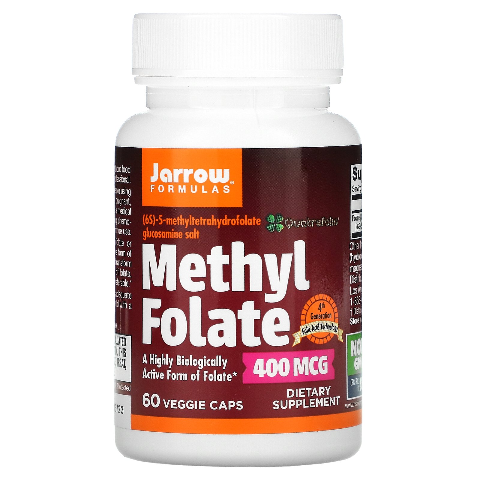 자로우 포뮬라 <b>메틸폴레이트</b> Methyl Folate 400mg 60정