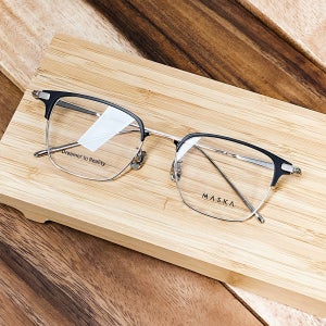 마스카 프리 디코드 DeCODE N1 52 01B 사각 베타티타늄 남자 하금테 안경