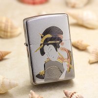 정품 zippo 오일 라이터 구리 방풍 일본 게이샤 담배 등유 라이터 위조 방지 선물