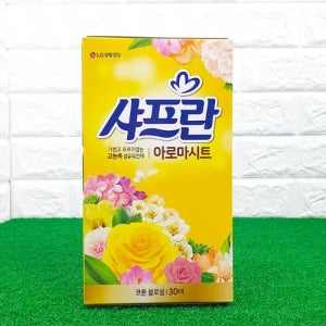 샤프란 아로마시트 코튼 블로섬 30매 / 티슈처럼 / 간편 유연제 / 정전기 방지