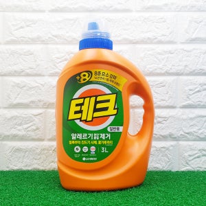 테크 알레르기 원인 제거 액체세제 일반용 용기 3L / 진드기 사체제거
