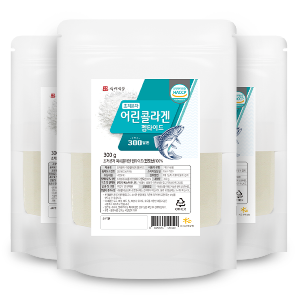 <b>백세식품</b> 초저분자 어린 <b>콜라겐</b> 펩타이드 300g 3팩 HACCP인증제품