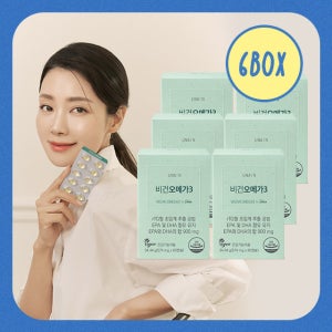 [UNA:N] 유나엔 비건오메가3 초임계 알티지 오메가3 임산부 선물 60캡슐, 6개