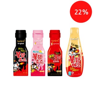 삼양 불닭소스 핵불닭 까르보불닭 불닭마요 4종