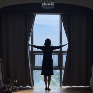 맞춤커튼 국내생산 형상기억 이음선없는 거실 안방 100%암막커튼 (8color)
