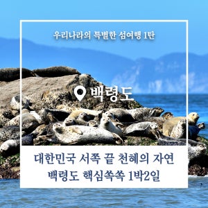 홈쇼핑 방영 백령도 두무진 유람선 완전정복 1박2일 패키지 여행 인천시민우대