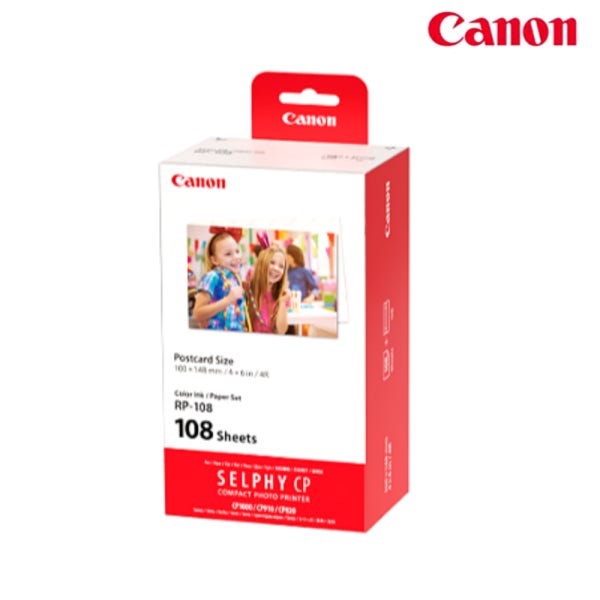 캐논 정품 셀피 잉크 카트리지 2개+인화지 108매 CP1500 CP1300 CP1200