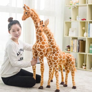 리얼 대형 기린 인형 홈인테리어 미용실장식 소품 여사친 애착 선물