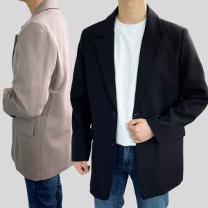 남자 블레이저 오버핏 싱글 정장 마이 남성봄자켓