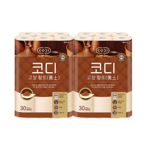코디 고창 황토 3겹 60롤 두루마리 화장지 휴지