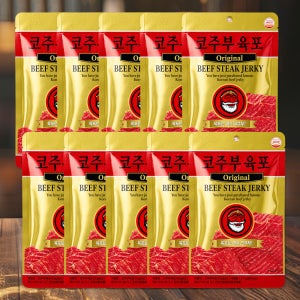 오발 코주부육포27g x10개 소고기육포 여행 간식용