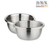 BRK 스테인레스 샐러드볼 믹싱볼 펀칭볼 채반 스텐 양푼 세트 20cm