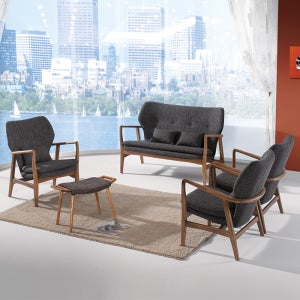 업소용 쇼파 패브릭 우드 원목 천소파 카페 커피숖 쇼파 1인 2인 HFS-3301루디