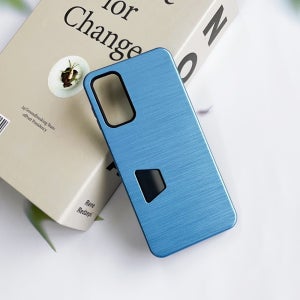 레이 메탈 심플 슬림 범퍼 카드 케이스 블루, 갤럭시A53