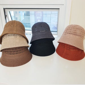 밀짚모자 지사 벙거지 봄 여름 가을 시원한 여성 버킷햇 지사
