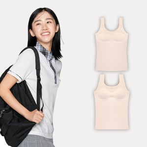 [1+1] 단색 아쿠아 X 주니어 하이틴 브라탑 비침 걱정 없는 편한 브라나시